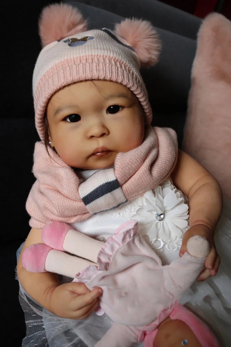 25Inch Min Li Huge Size Reborn Doll Kit Unfinished Unpainted Blank DIY Doll Parts With Cloth body and eyes