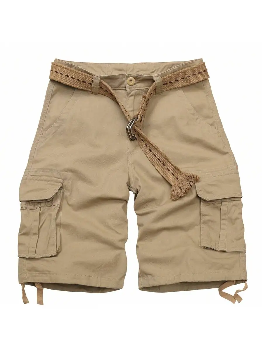 

Mens Cargo Shorts With 6 Pockets Casual Cotton Summer Work Shorts