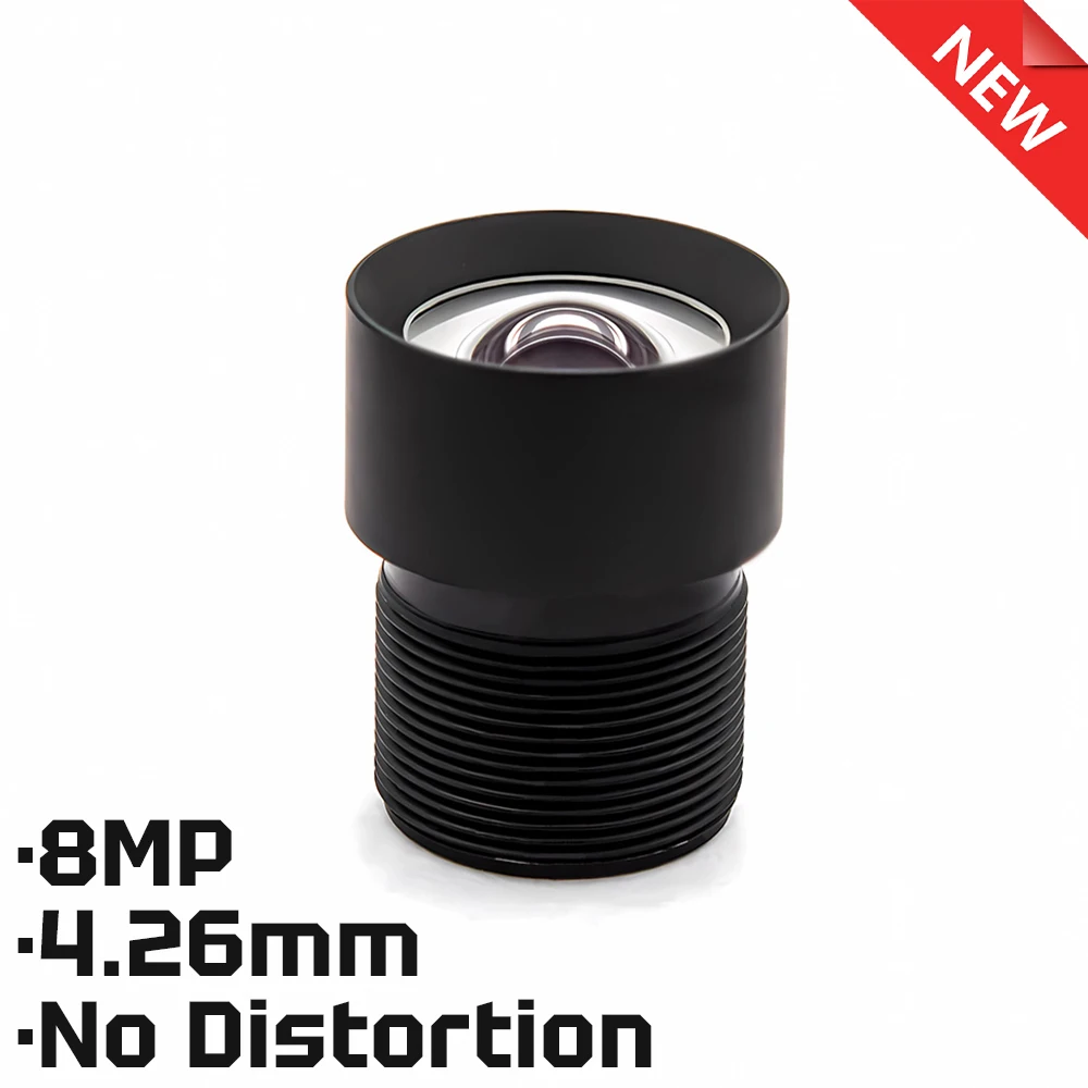 Camera Lens CCTV HD 8MP 4.26mm No Distortion Lens Aperture F2.8 Format 1/1.8