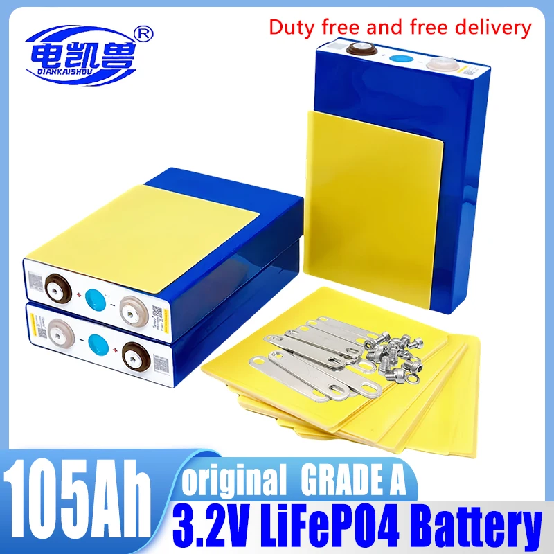 

3,2v 105ah 1-32pcs lifepo4 Batterie Lithium eisen phosphat Batterie DIY RV Boot Home Energy Storag Zelle cn Lager schnelle Lief