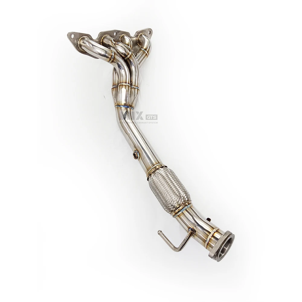 النازل لفورد فوكس MK2 1.8 2.0 2005-2009 عالية الأداء العادم الفولاذ المقاوم للصدأ نظام العادم catless النازل #1