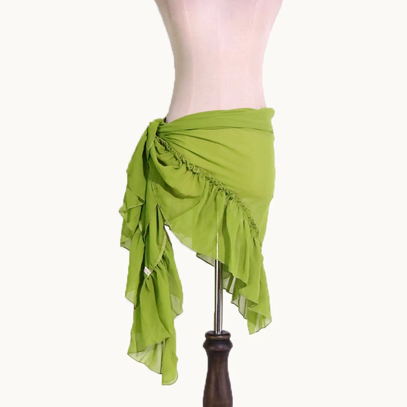 Belly Dance Belt for Women Hip Scarf Skirt Oriental Dance Waist Chain Belt Performance Dancewear Girls Clothing Green Color