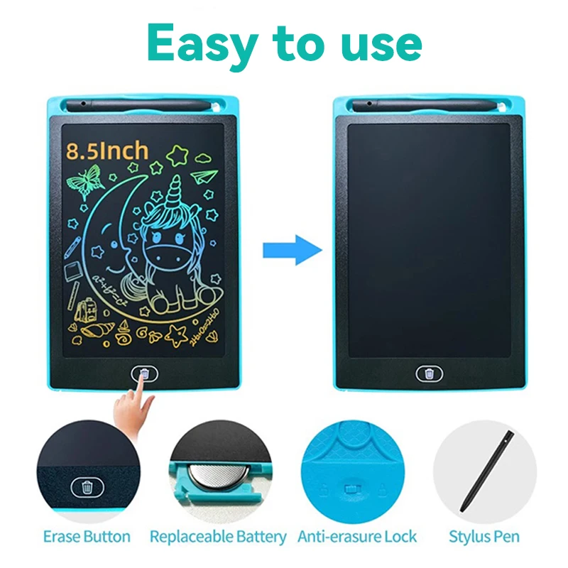 12/16/pollici LCD Tavoletta da disegno Tavolo da disegno per bambini Graffiti Sketchpad Giocattoli Scrittura a mano Lavagna Tavolo da disegno magico Giocattolo per bambini Regalo