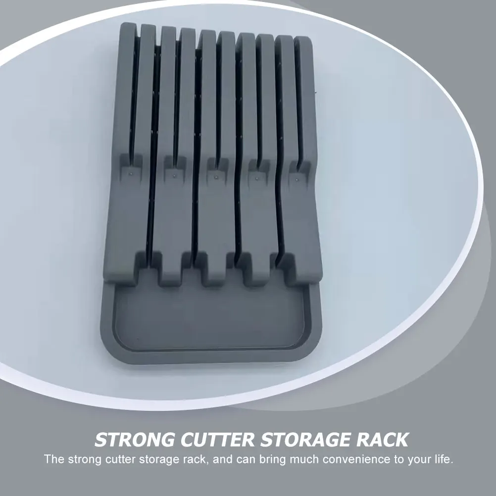 

Sturdy Plastic Cutter Storage Rack Kitchen Organizer Draining Knife Holder Household Cutlery Stand Pp Material Tableware