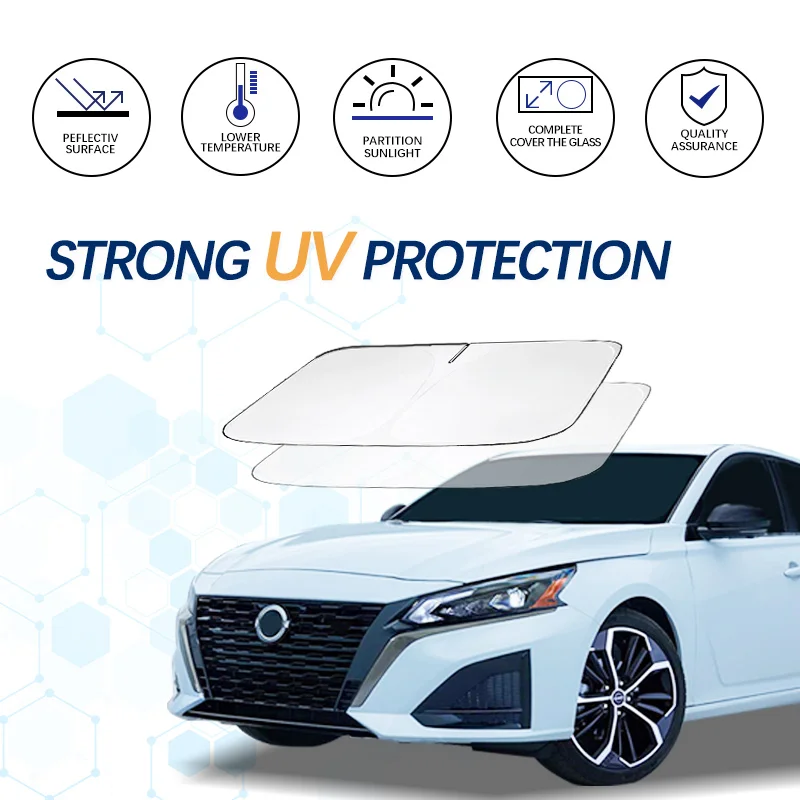 

Windshield Sun Shade For Nissan Altima Sunshade Sun Visor Protector Foldable Blocks UV Rays Keep Your Car Cooler