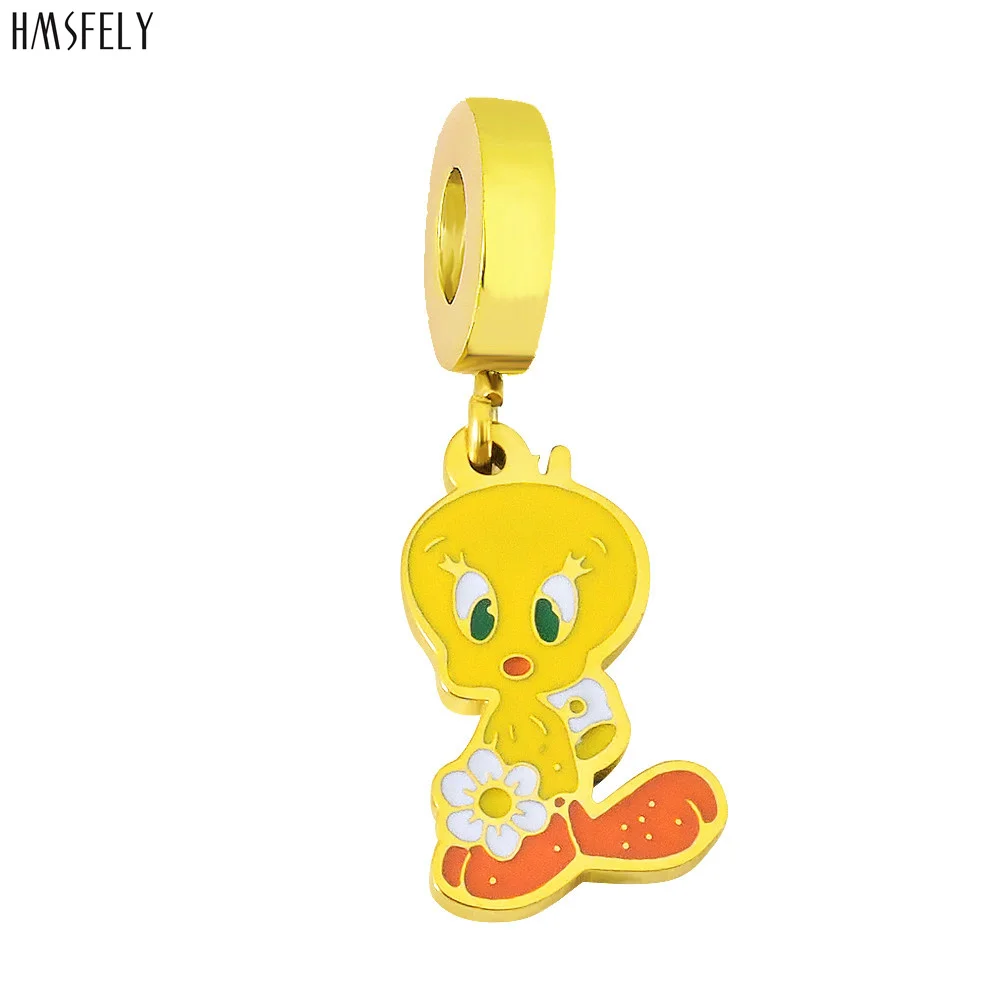 HMSFELY Lovely Duck design Pendant For DIY Bracelet Necklace Jewelry Making Charm Beads Bracelets Parts