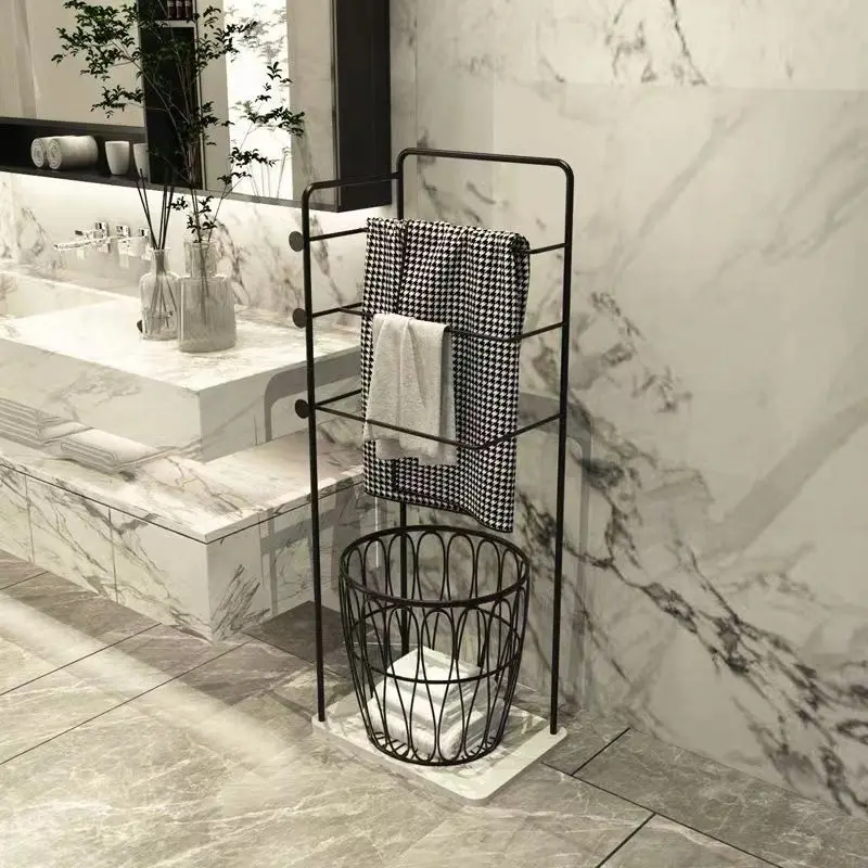 bath towel rack shelf floor standing iron bathroom towel holder