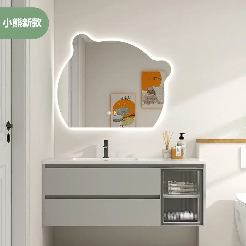 

Тумба для ванной из сланца, комбинация с зеркалом, умывальник, раковина.