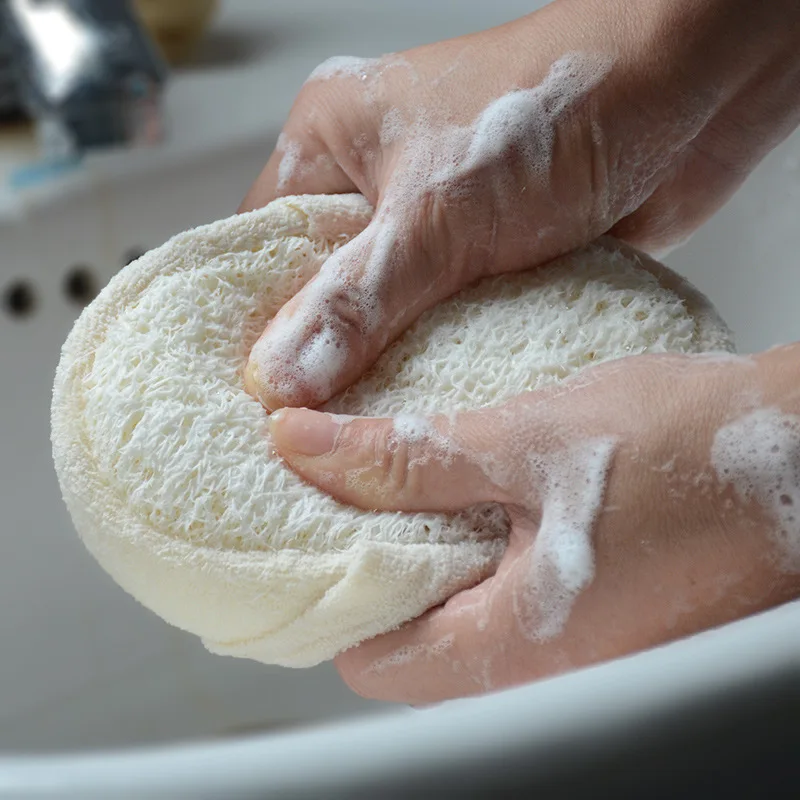 Spons Mandi Bola Shower Spons Loofah Alami Cuci Mandi Sabun Mandi Pot Tubuh Sikat Pijat Sehat Tahan Lama