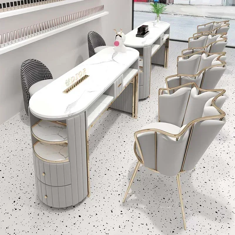 Mesa de manicura profesional, mesas para uñas de salón, escritorio, equipo de belleza, recolector de polvo, muebles profesionales