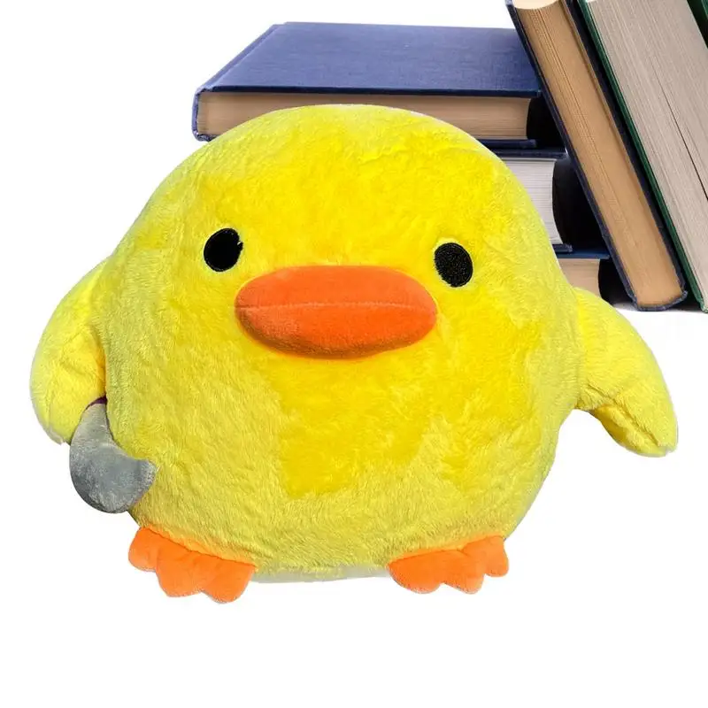 Yellow Duck Plush Toy Huggable Duck Plush Plush Home Decoration Good Resilience Yellow Duck Plush Pillow Unique Knives Design