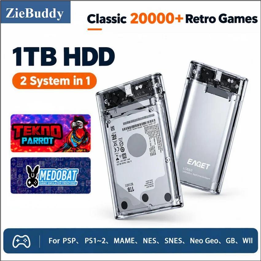 Retro Gaming For Windows - 1TB Retro Gaming HDD 20000+ Games