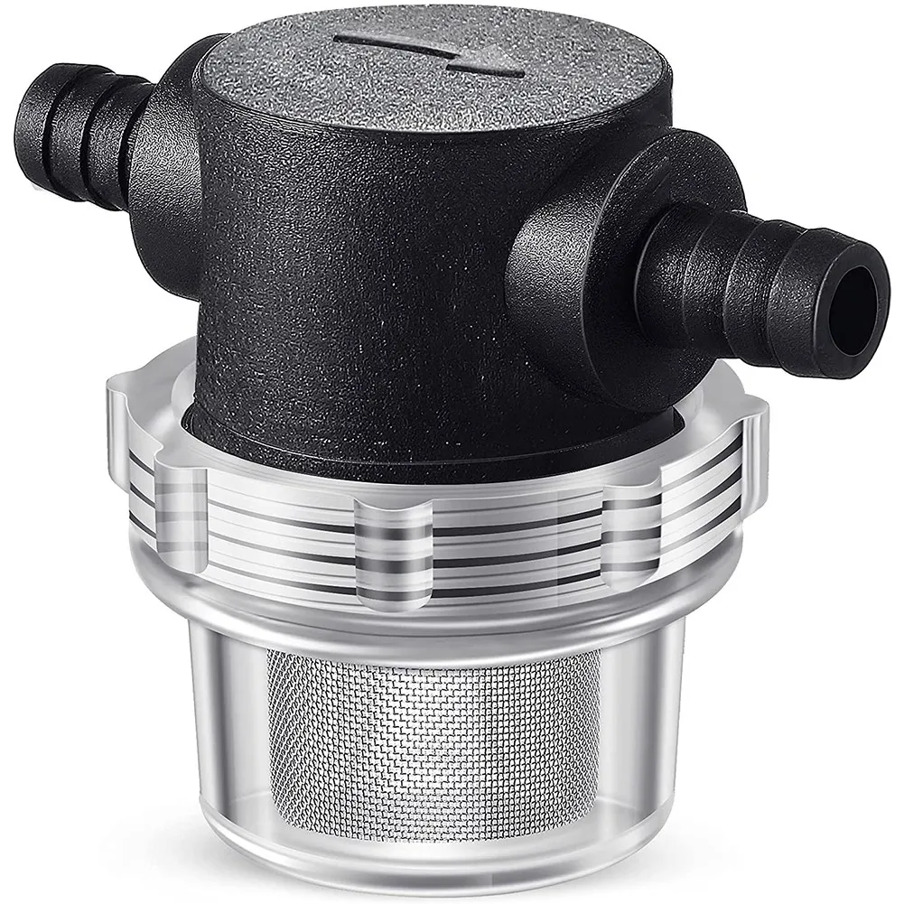 Water Pump Strainer,3/8 Inch Hose Barb In-Line Strainer Twist-on Pipe for Water Pump 12V DC 80PSI