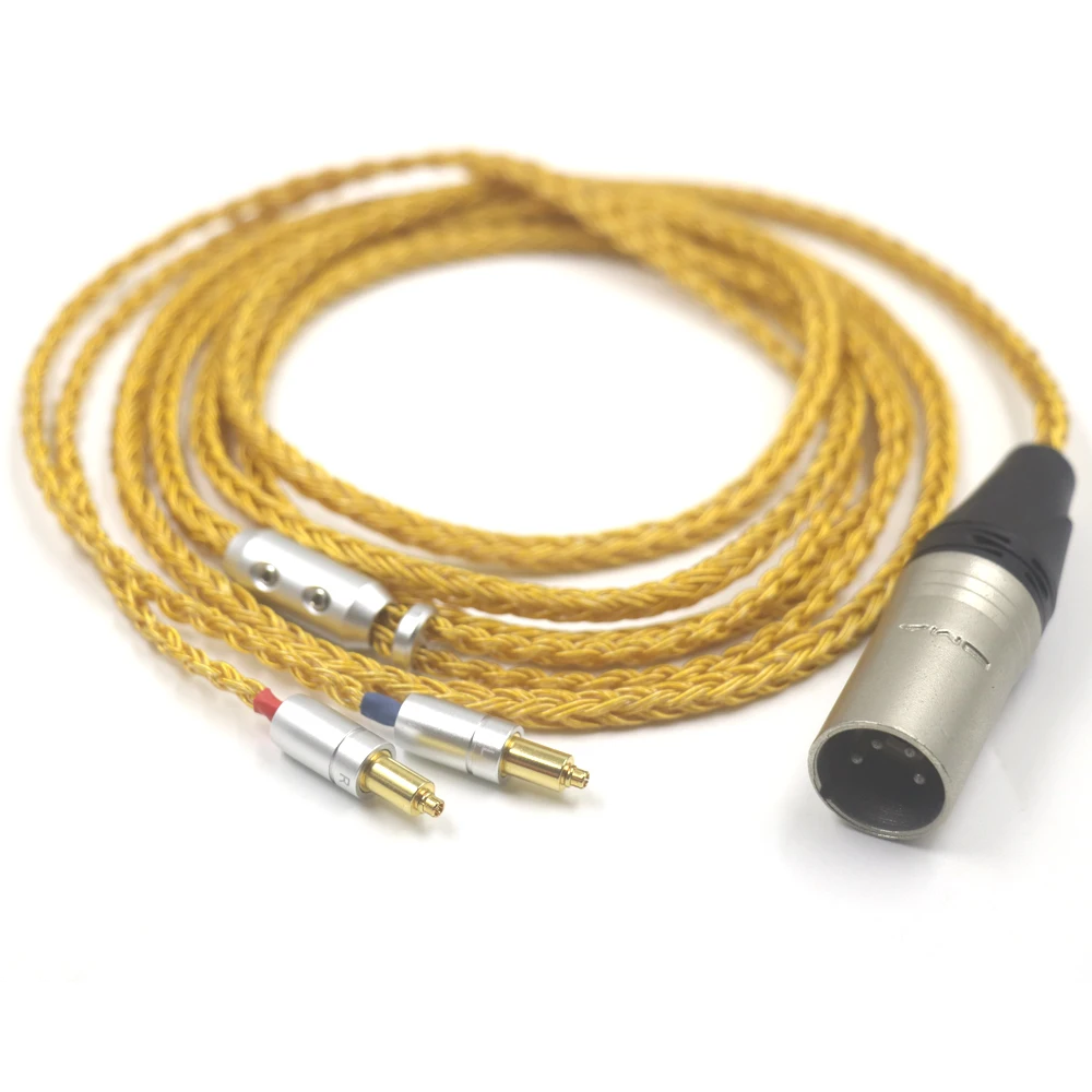 

16 Core 24k Gold Plated Earphone 4Pin XLR 2.5MM 4.4MM Balance Cable For Shure SRH1540 SRH1840 SRH1440 Headphone