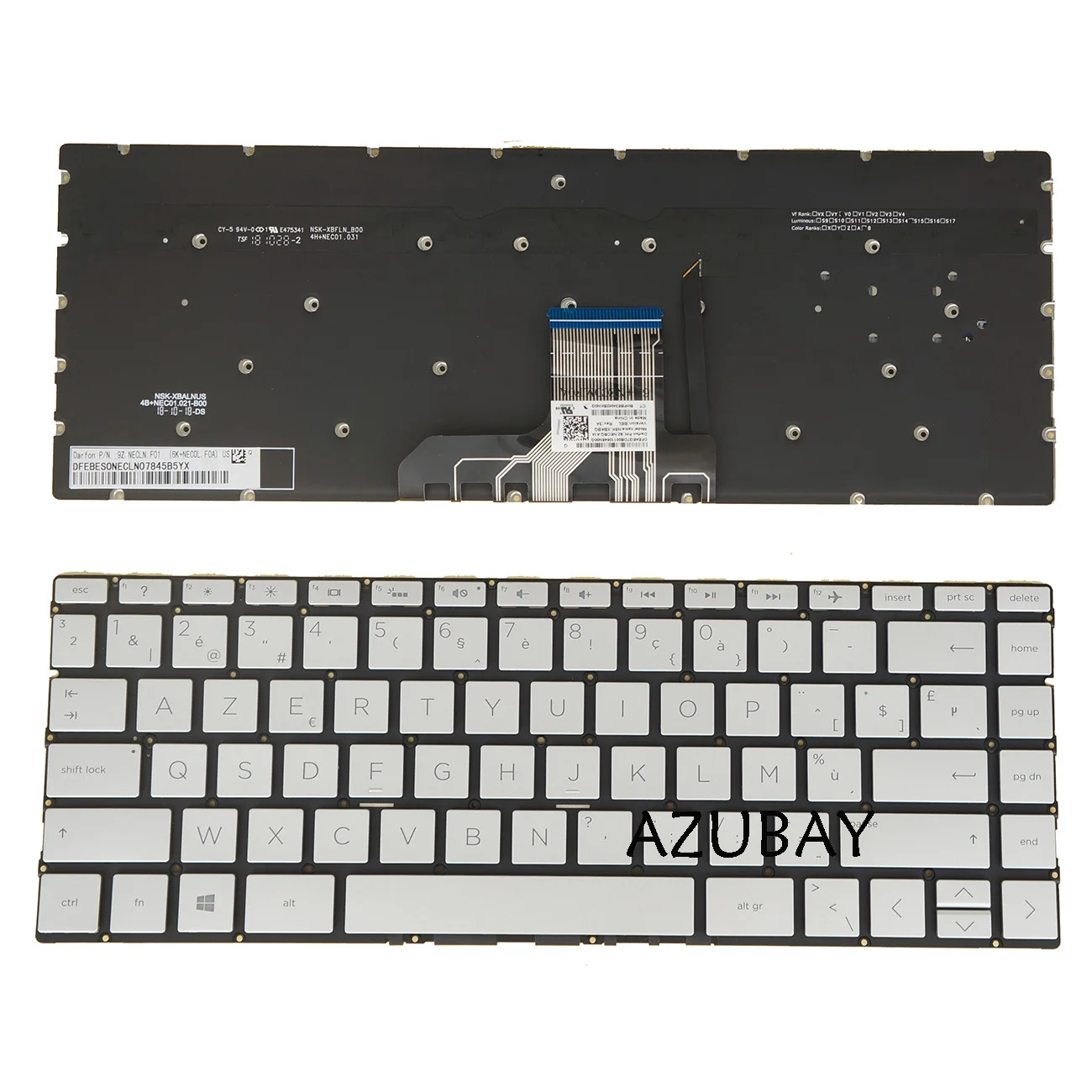ベルギー語-azerty-キーボード-hp-envy-x360-13-ag00-13m-ag00-13-ah00-13-aq00-13-ar0-spectre-13-ap0-13t-ap00-pavilion-13-an0-バックライト付き