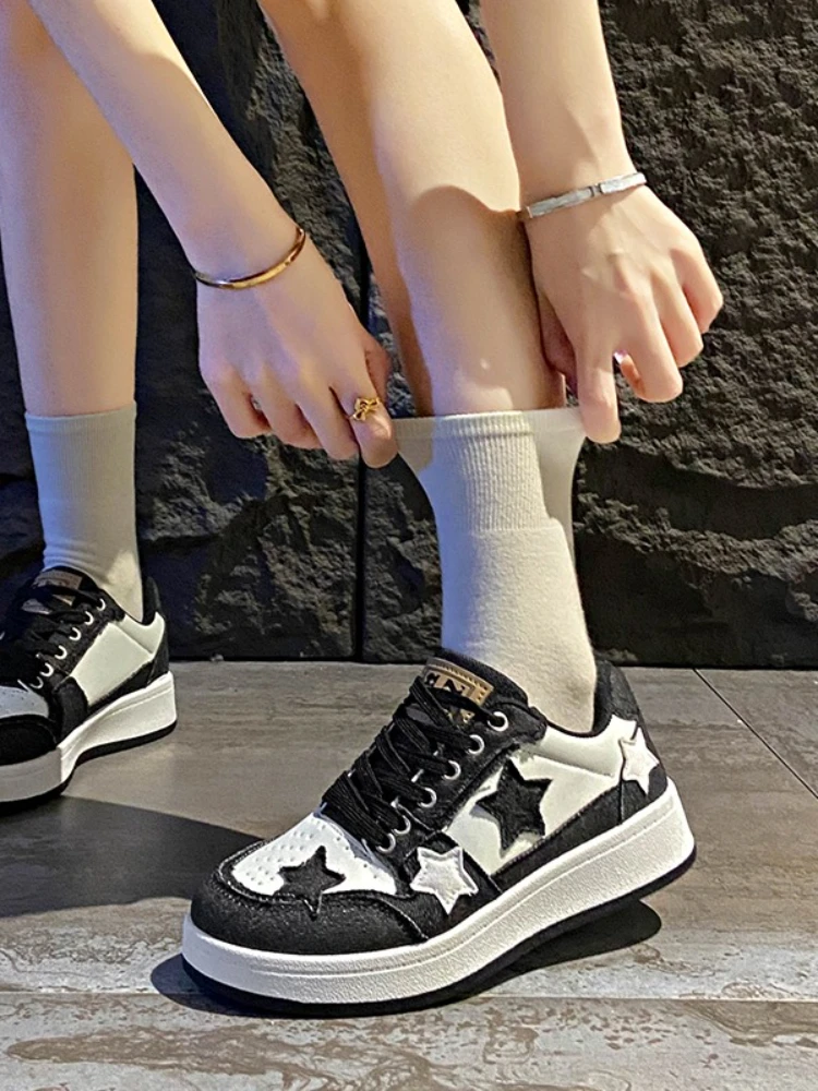 Baskets d'été pour femmes, nouvelle étoile, fond épais, plat, Patchwork, couleur dames, chaussures décontractées, mode, antidérapantes, vulcanisées