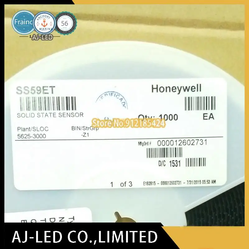 10 pçs/lote SS59ET Sensor Magnético Linear Elemento de Efeito Hall SMD SOT89 Honeywell