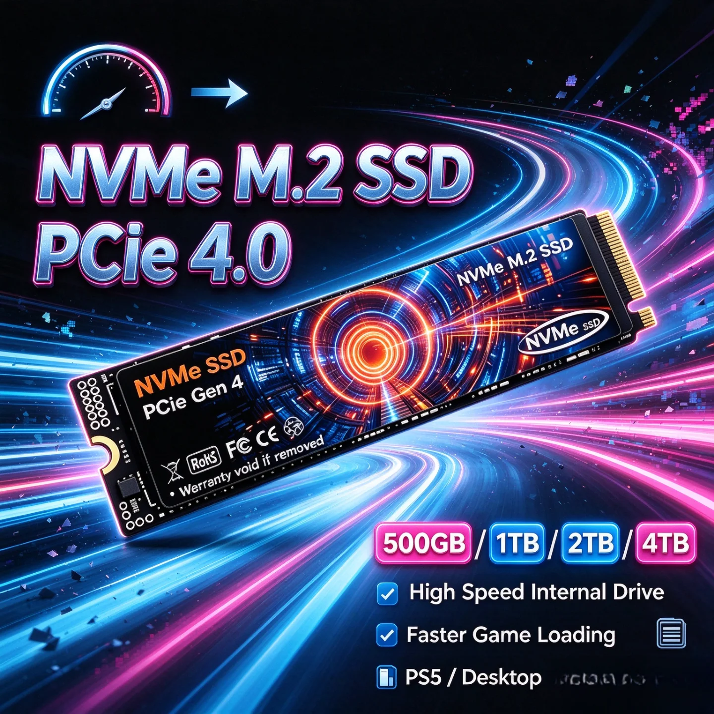 M.2 Nvme 4Tb Pcie 4.0 Ssd - Reliable Internal Drive NVMe M.2 SSD