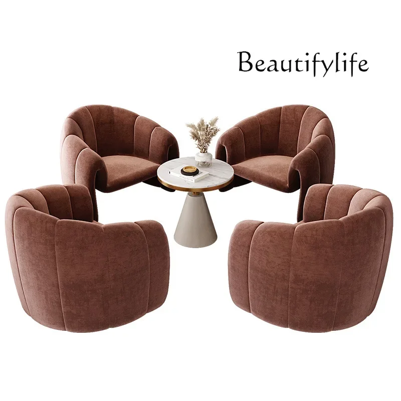 

Light luxury modern homestay living room balcony single sofa beauty salon clothing store leisure chair