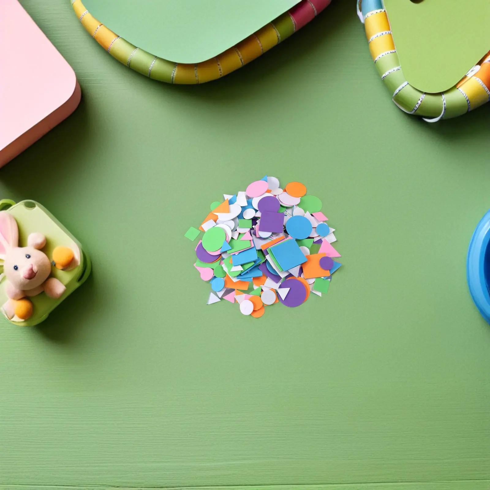 

1250Pcs Colorful Eva Geometric Shape Stickers Self Adhesive Sponge Sticker for DIY Classroom Craft Number Letter