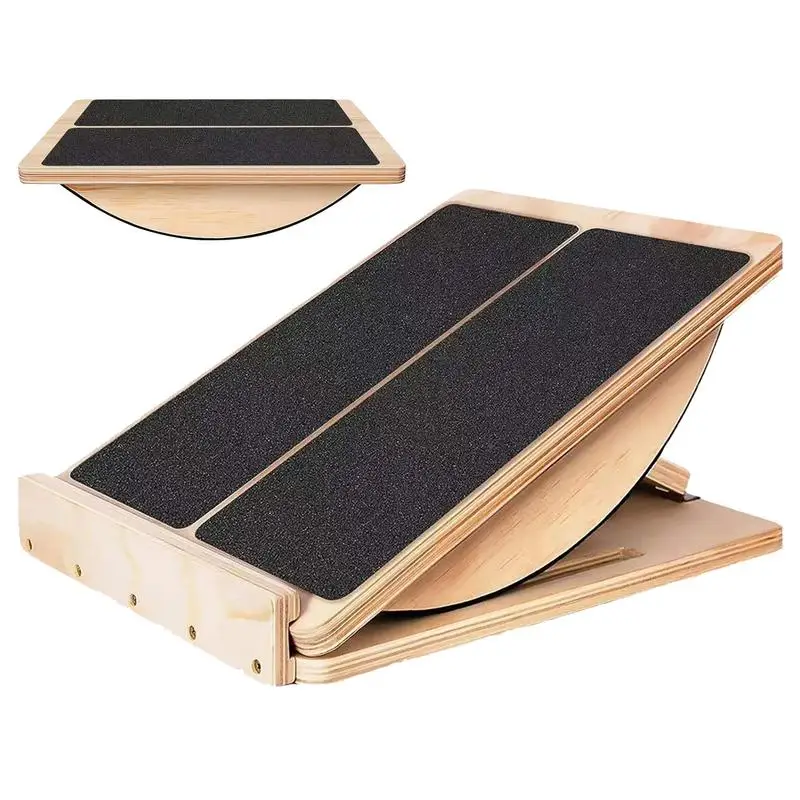 Ankle Stretch Board Wooden Incline Wedge Board Adjustable Exercise Slant Board Sturdy Posture Board For Enhanced Flexibility And