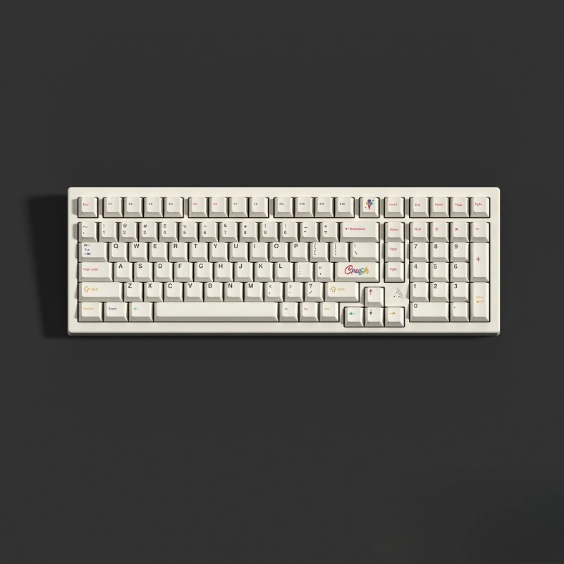

Набор белых кейкапов в стиле минимализм, индивидуальные PBT-кейкапы с сублимационной печатью, профиль Cherry, для механических клавиатур