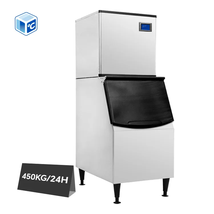 

High Capacity Commercial Cube Ice Maker Machine 450kg 24H Fast Freezing Ice Machine Automatic Ice Tube Machine
