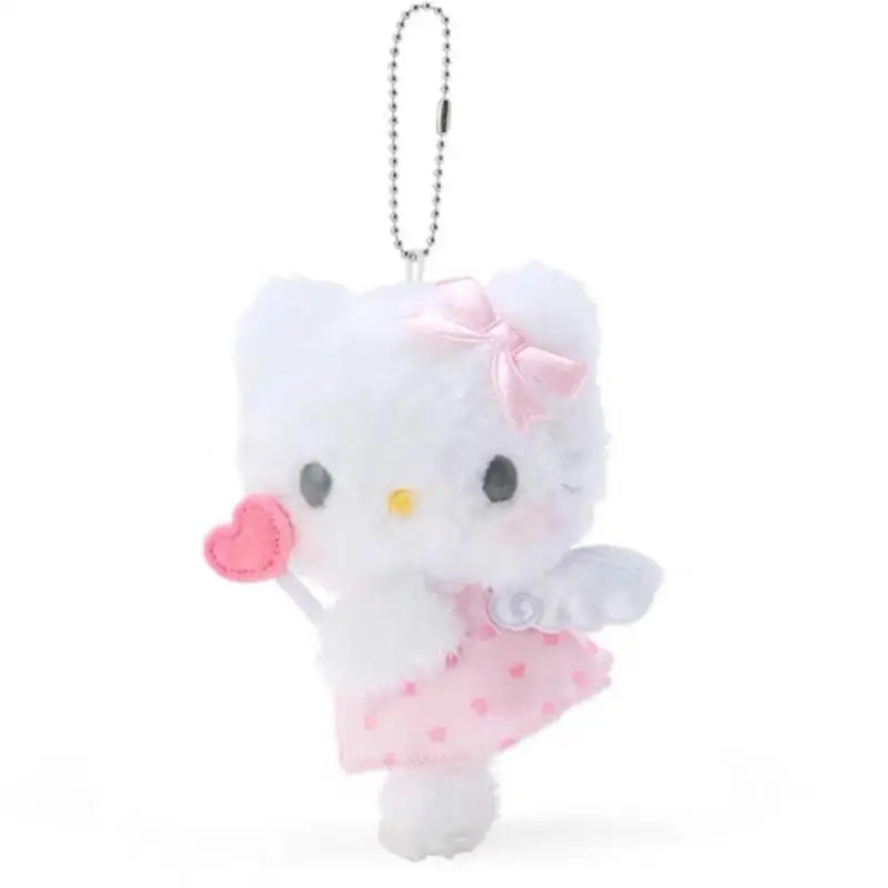 Anime Sanrio Plush Doll Cute Dream Angel Serie Kuromi Melody Cinnamoroll Plush Pendant Girl Heart Gift Toy Keychain Holiday Gift