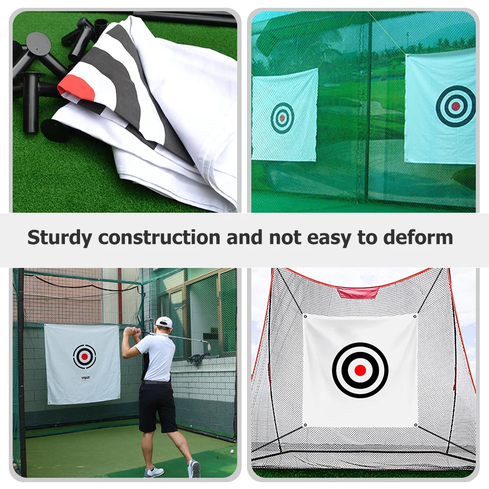 Golf Target Portable Cloth Net Personal Training Kit 150x150cm Hanging White Professional Targeting