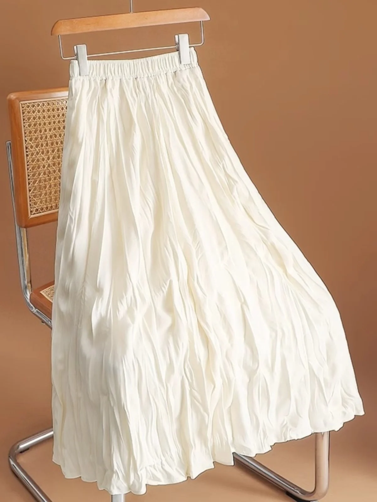 

Юбка-миди с высокой талией, плиссированная, А-силуэт, женская, модная, от фабрики №13 Гуанчжоу, модель «Зонт»