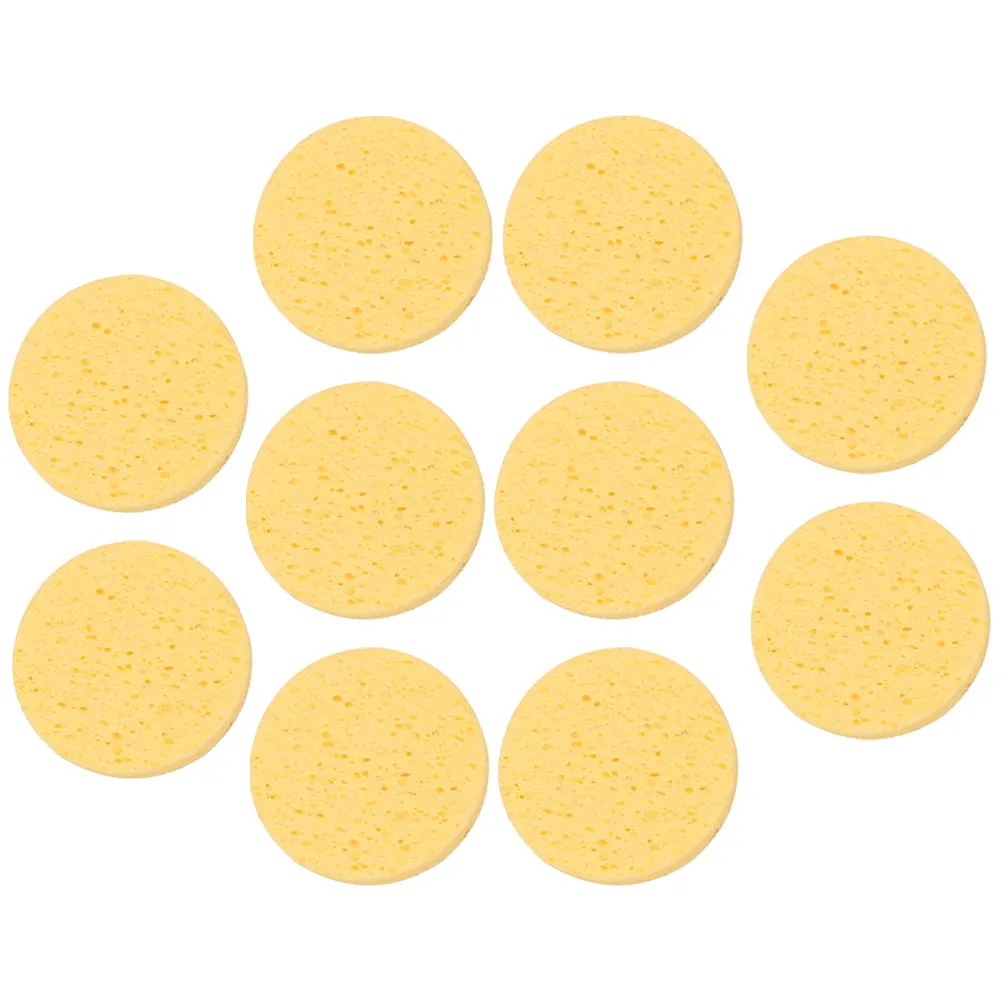 10Pcs Round Facial Cleansing Sponge Natural Cellulose Makeup Removal Sponge Gentle Exfoliator for Face Washing Sensitive Skin view 5