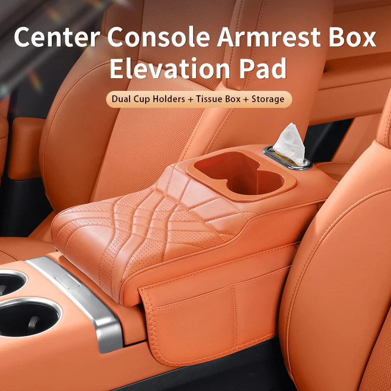 Car Center Console Armrest Cushion For ‌MAXUS MIFA 7 MIFA 9 G70 G90 Storage Cup Holder Tissue Bag Armrest Heightening Pad Cover view 4