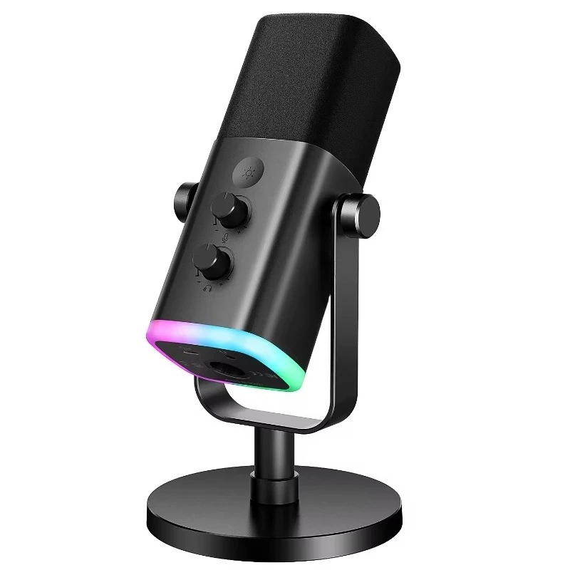 AM8 RGB wired desktop microphone, dynamic microphone for professional game and podcast recording, with RGB lighting
