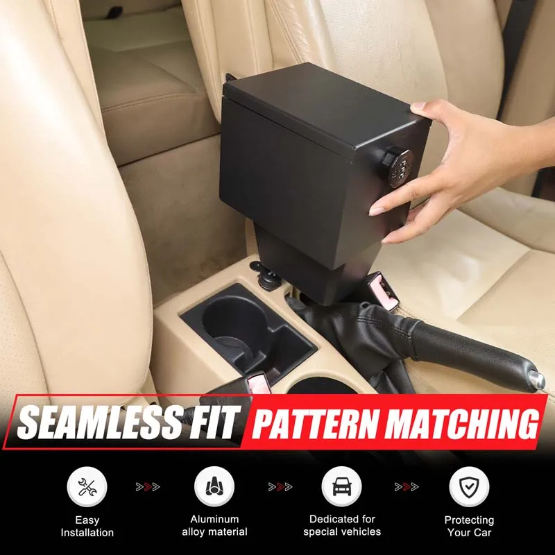 

For Land Rover Freelander 2 2007-2012 Car central control Armrest Storage Privacy Password Lock Security Safe Box Accessories