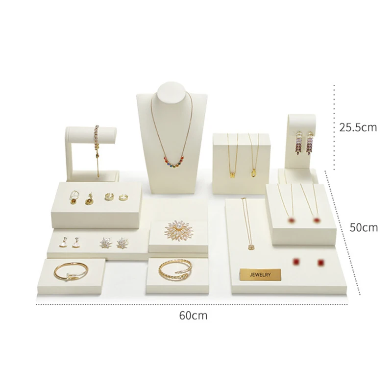 

High-end window display props for jewelry, including rings, necklaces, earrings, as well as jewelry display racks in boutiques
