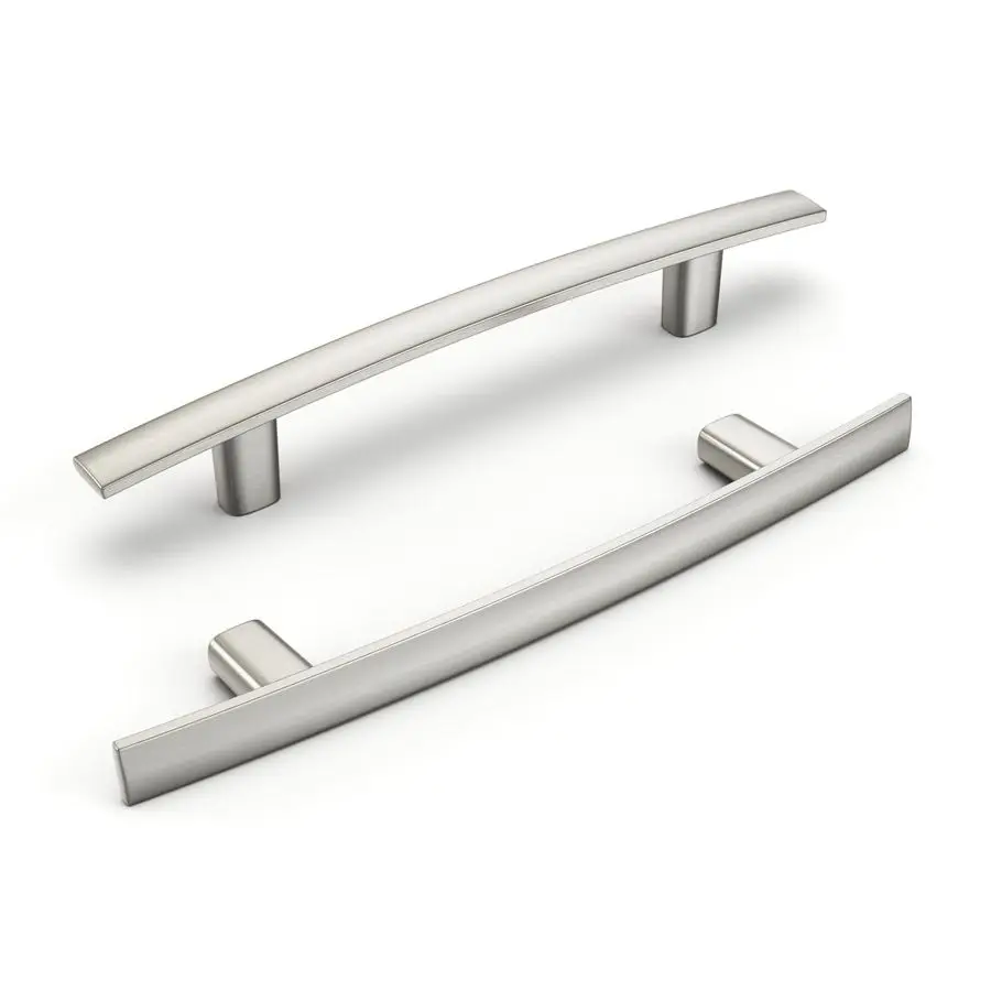 

30 Pack Brushed Nickel Cabinet Handles Kitchen Cabinet Pulls 4 Hole Centers Arch Drawer Pulls for Cupboard Solid Modern Dresser