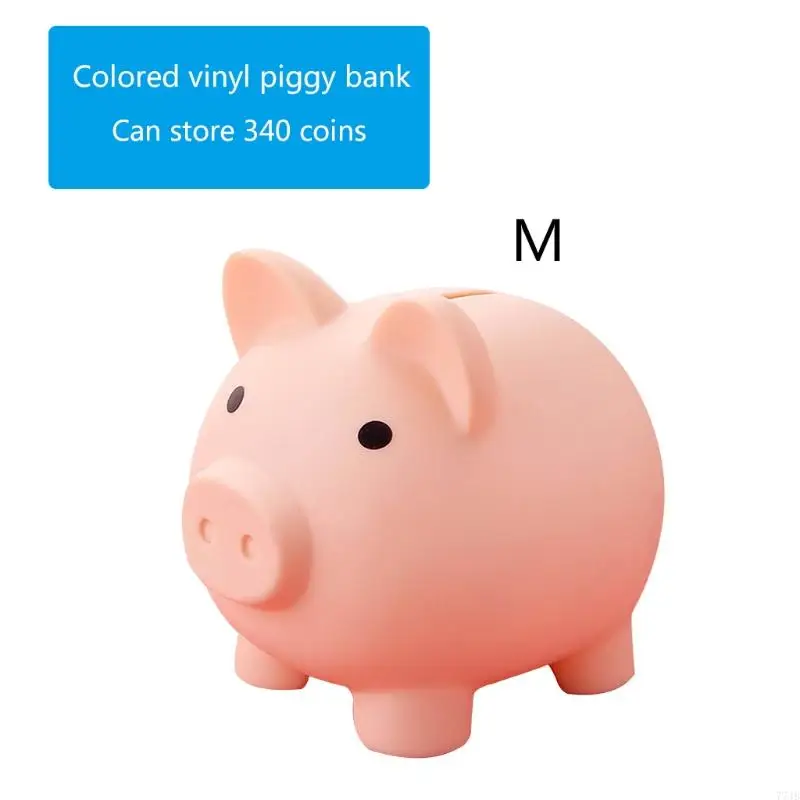 

77JB for Creative Plastic Cartoon Pig Unbreakable Kids Children Money Coin Saving Jar Storage Box Birthday Gifts