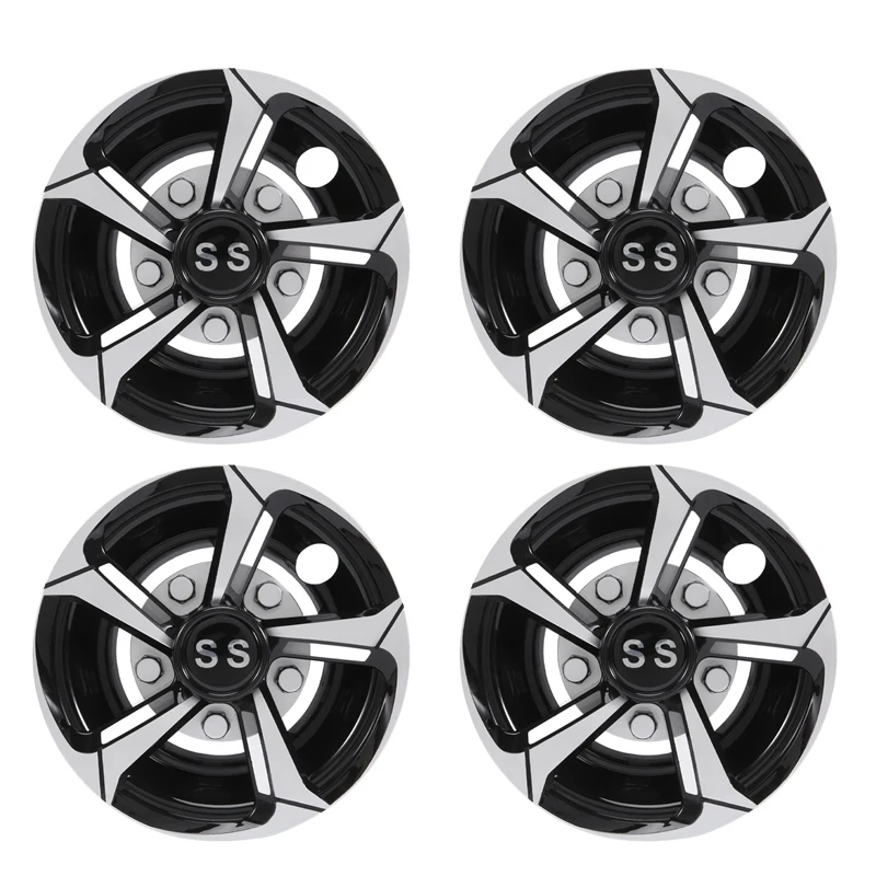 

4Pcs 8Inch Golf Cart Wheel Cover 5 Spoke Design Hub Cap For Club Car EZGO Yamaha