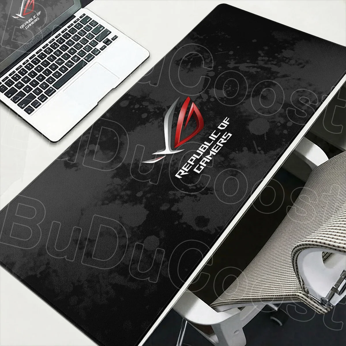 

Minimalism Grey Computer Mousepad ASUS ROG Large Gaming Non-slip Keyboard Mat XXL Office Extended Carpet Pc Non-slip Accessories