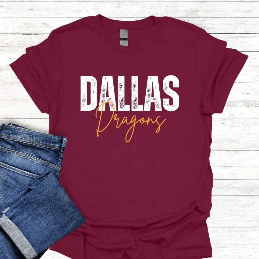 Camiseta Escolar Personalizada com Nome da Turma, Texto e Logotipo da Escola, Camiseta Casual Confortável com Estampa Personalizada