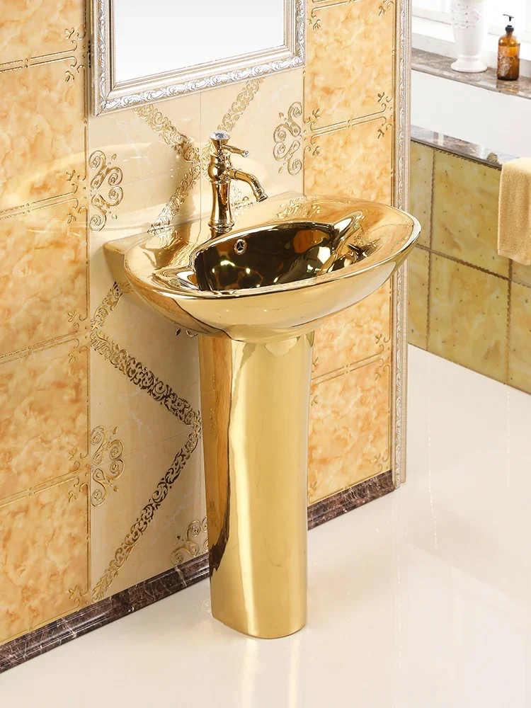 

Золотая раковина, умывальник, барная раковина от пола до потолка, керамический балкон, разделенная раковина