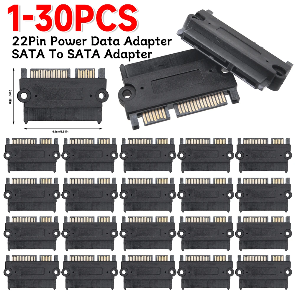 

22Pin 7+15 Male To Female Straight Head SATA Male To Female Power Data Converter Power Data Adapter SATA To SATA Converter