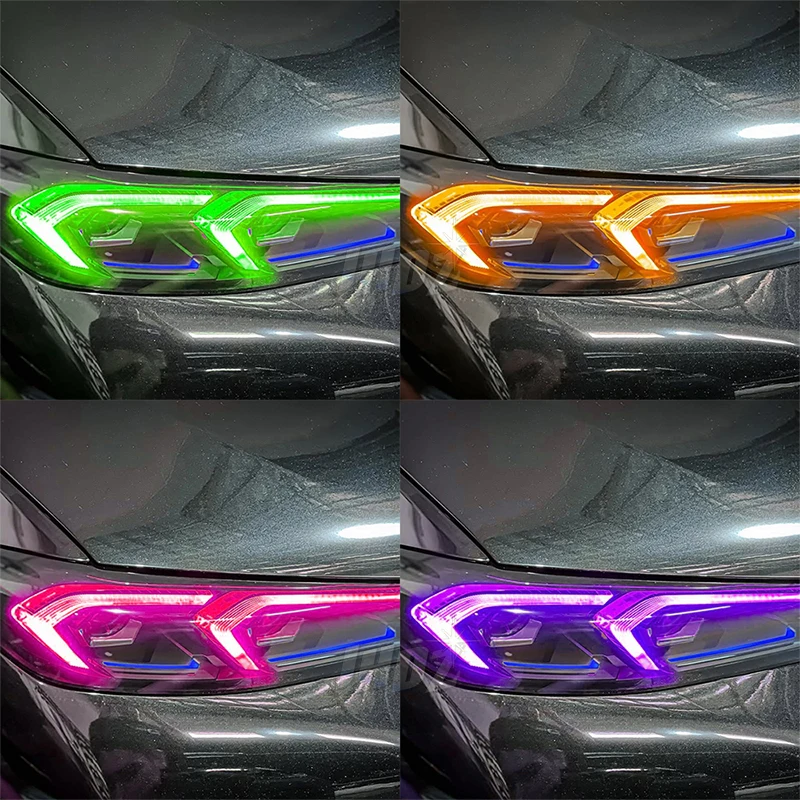 Żółto-biały moduł LED DRL 63115A57073 63115A57074 do BMW serii 3 G20 G21 G28 LCI wersja europejska światła do jazdy dziennej