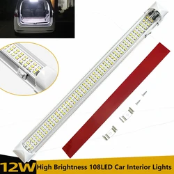 108LED Car Interior Light High Brightness Lights Bar With Switch For Trailer Car RV Van Camper Caravan Motorhome Reading Lights