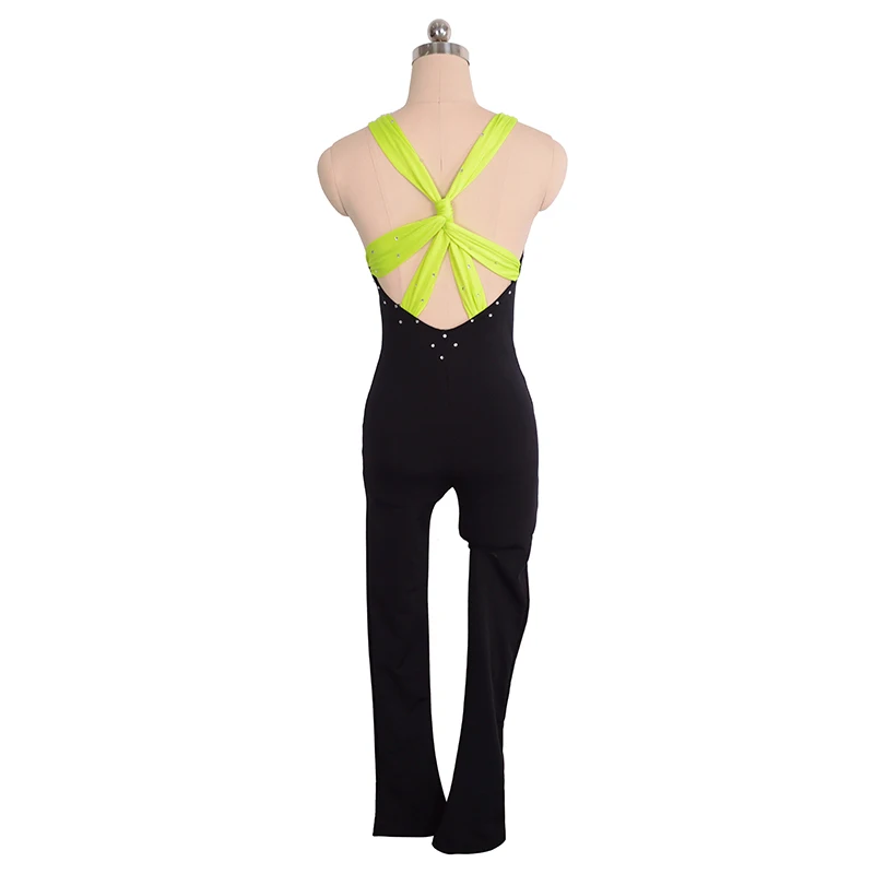 Nasinaya figure skating black girl tights kids one custom woman skating training outfit view 3