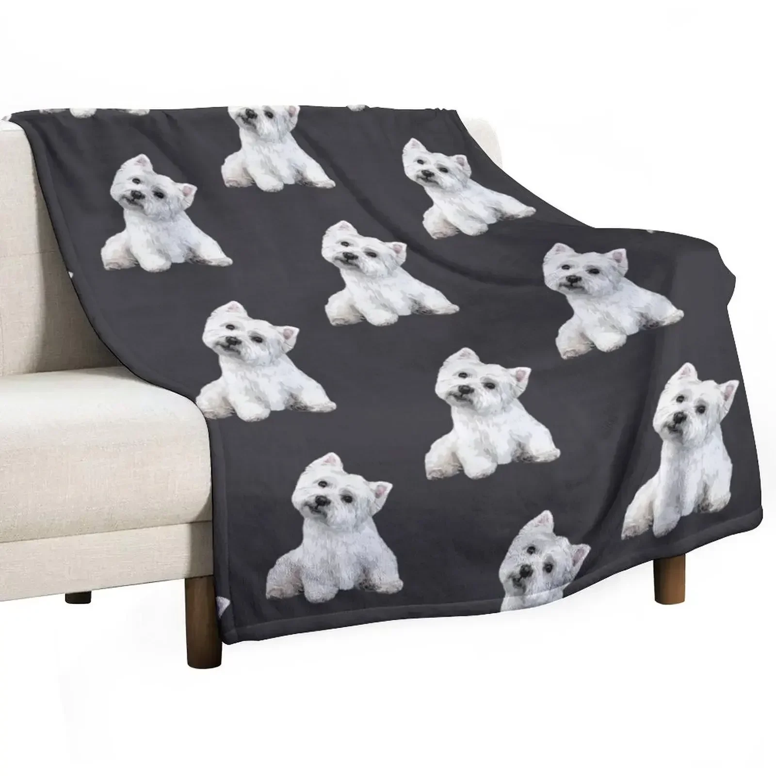 

West Highland Terrier BEST DOG EVER! Throw Blanket wednesday Large Blankets