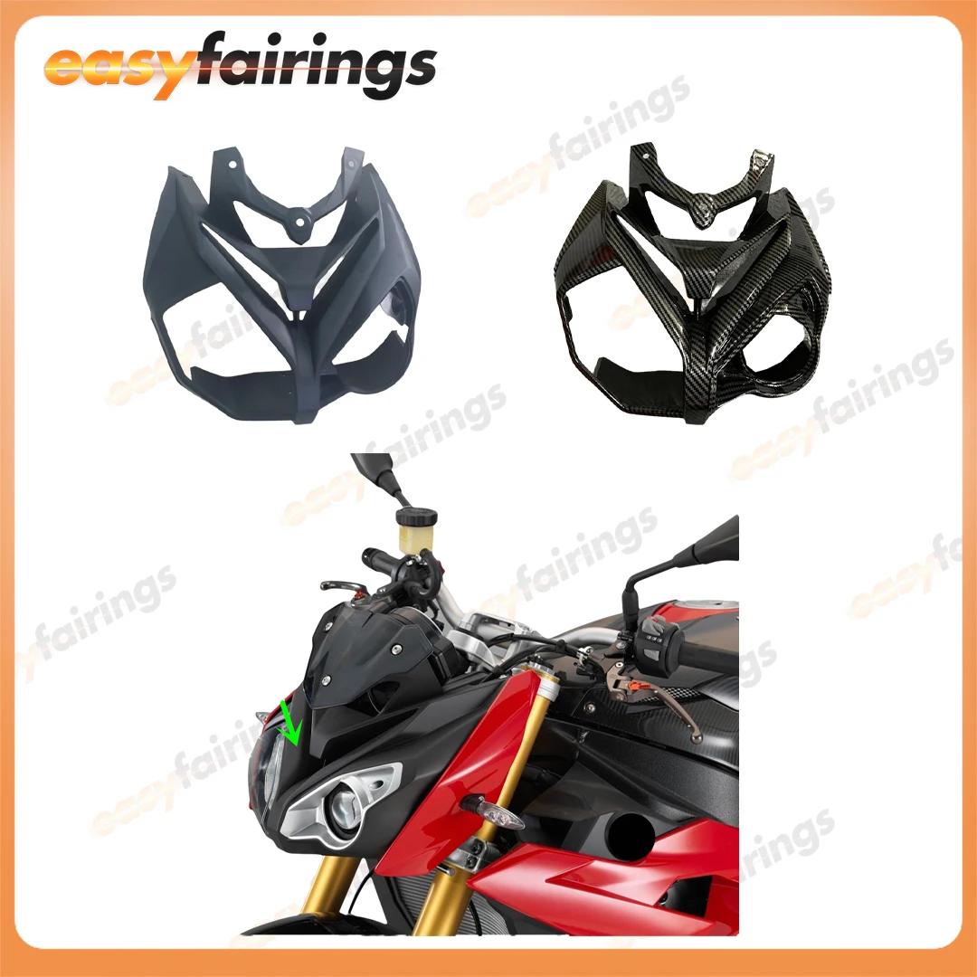 

Motorcycle Accessories Fairing Kit Front Headlight Cover Middle Cowl Fit For BMW S1000R 2014 2015 2016 ABS Plastic Replacement P