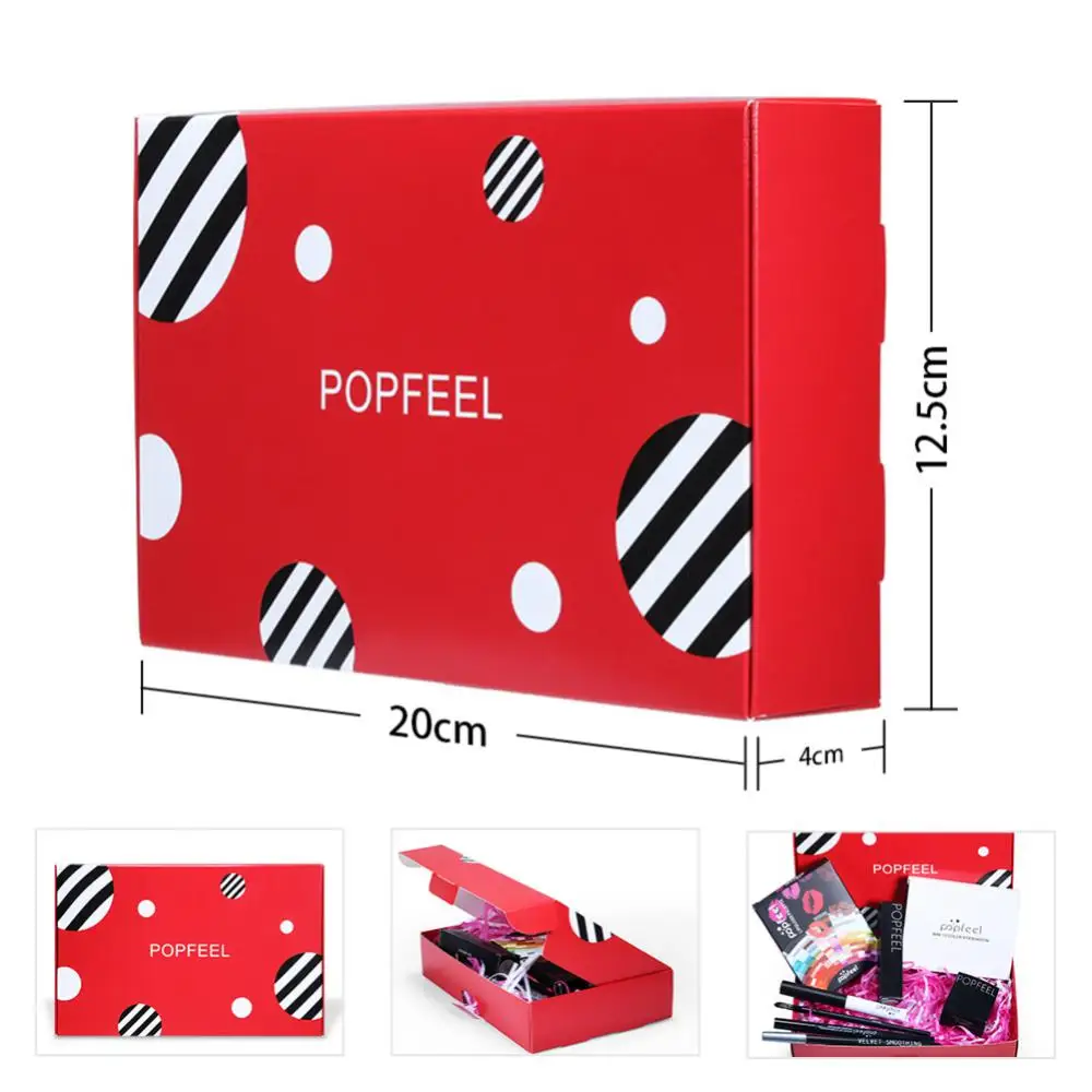 Volles profession elles Make-up-Kit Popfeel 8-teiliges Set Karton Make-up-Tool-Set pop005 matte Lippenstift Geschenk Lidschatten-Palette