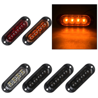 Marker Light 4LED DC 12V 24V Waterproof Universal LED Side Light Warning Light Car Truck Trailer Beacon Lamp