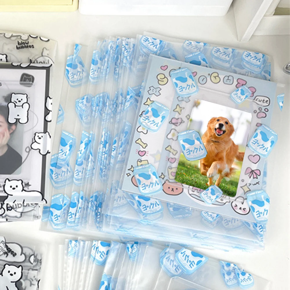 50 шт., прозрачные пакеты для упаковки подарков, с рисунком